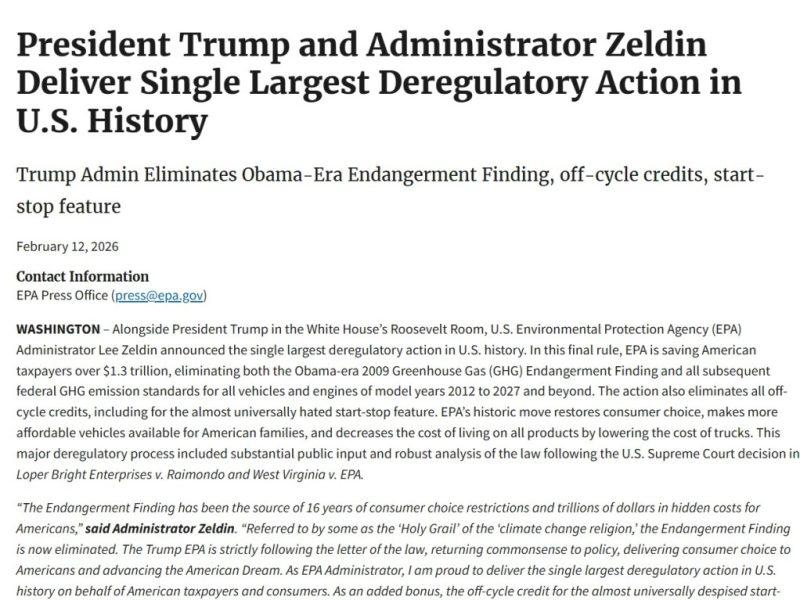 Climate Alarmists Howl after EPA Rescinds ‘Endangerment’