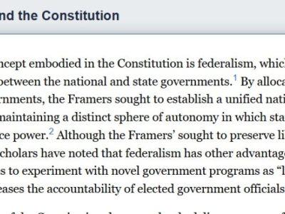 A Constitutional Rupture, Feds Diminishing Federalism