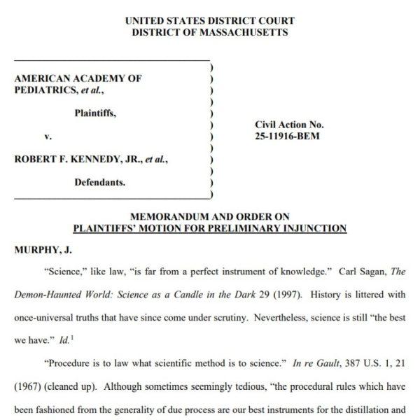 Judge Scuttles ACIP Meetings, Appointments, Vaccine Schedule