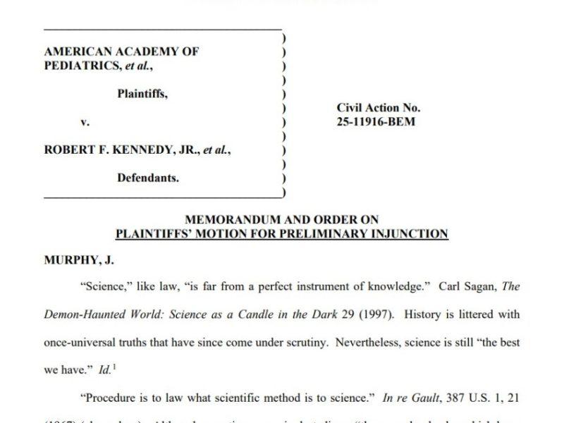 Judge Scuttles ACIP Meetings, Appointments, Vaccine Schedule