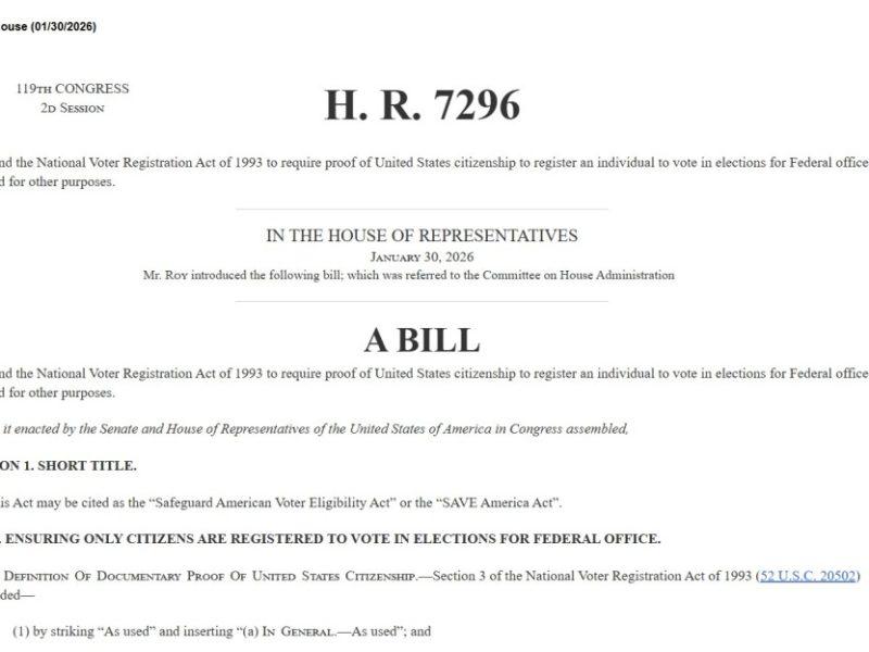 The SAVE AMERICA ACT isn’t Going to Save Us (RR)