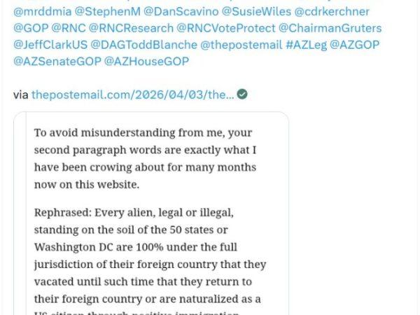 Maricopa County Republican Committee Links to P&E “Birthright Citizenship” Article, Discussion