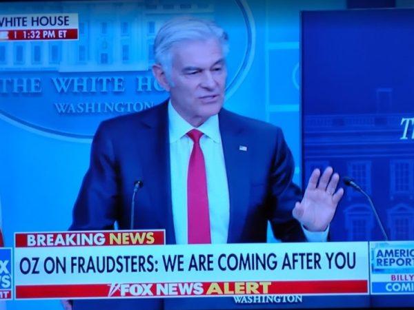 Dr. Oz Provides White House Press Briefing