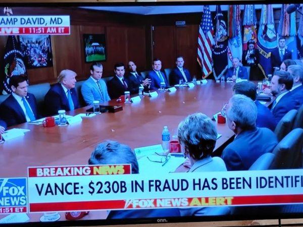 Trump Holds First Televised Cabinet Meeting from Camp David