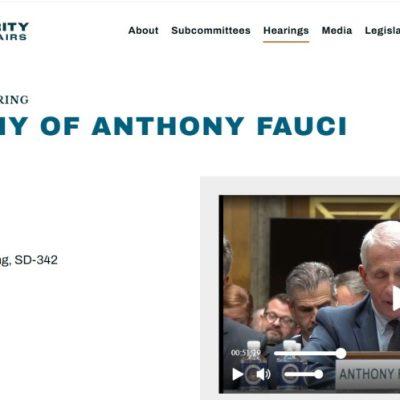Perspective: Fauci Hearing