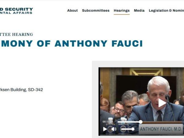Perspective: Fauci Hearing