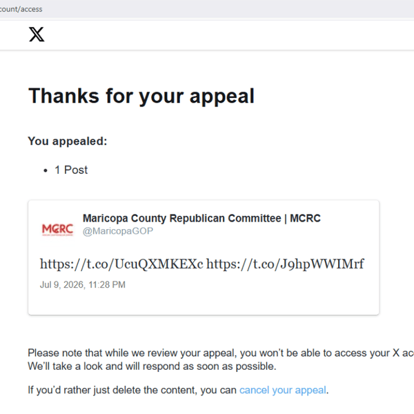 MCRC Corrects Grok on Account Suspension