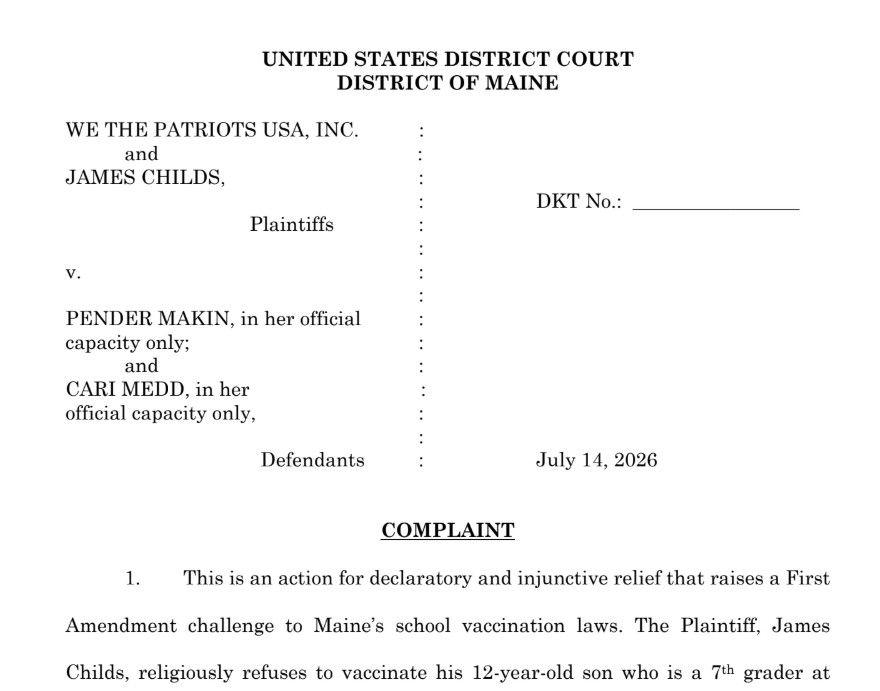 Religious-Exemption Revocation Laws Challenged in Maine and Beyond