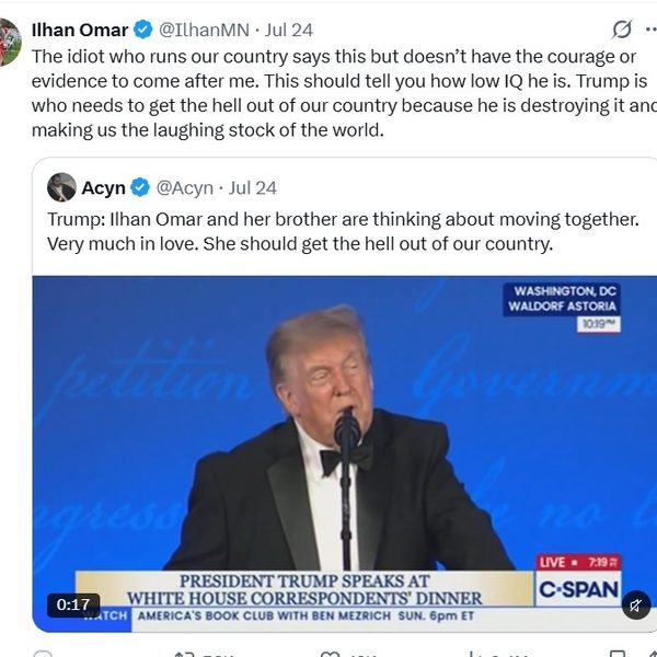 Democrats Continue to Support Embattled Representative Ilhan Omar, At Least for Now